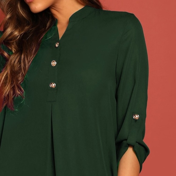 BRAND NEW GREEN MAXI COLLARED SHIRT DRESS SLEEVES - Picture 4 of 5